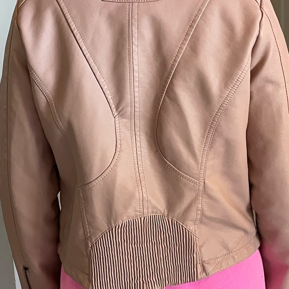 JouJou Vegan Leather Cabaret Moto Jacket Size S - Picture 5 of 6